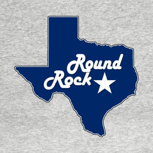 City of Round Rock Texas Lone Star State Map Navy Blue T-Shirt